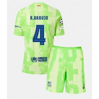 Barcelona Ronald Araujo #4 Replika babykläder Tredjeställ Barn 2024-25 Kortärmad (+ korta byxor)